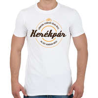 printfashion kerekpar-brown-orange - Férfi póló - Fehér