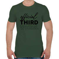 printfashion Official third wheel - Férfi póló - Katonazöld