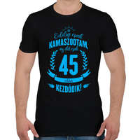 printfashion kamasz-45-cyan - Férfi póló - Fekete