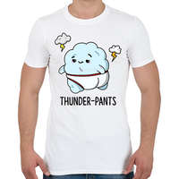 printfashion Thunder-pants - Férfi póló - Fehér