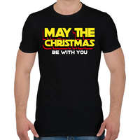 printfashion Star Wars Karácsony - Férfi póló - Fekete
