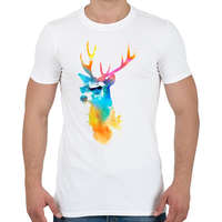 printfashion Sunny stag - Férfi póló - Fehér