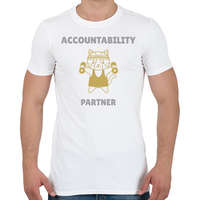 printfashion Accountability partner- Számonkérő edző társ - Férfi póló - Fehér