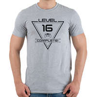 printfashion level-complete-16-black - Férfi póló - Sport szürke