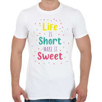 printfashion Life is short - Cukrász - Férfi póló - Fehér