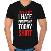 printfashion This is my shirt - white - Férfi V-nyakú póló - Fekete