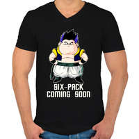 printfashion SIX -PACK COMING SOON - Férfi V-nyakú póló - Fekete