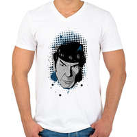printfashion Star Trek - Spock - Férfi V-nyakú póló - Fehér