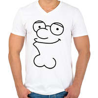 printfashion Peter Griffin - Férfi V-nyakú póló - Fehér