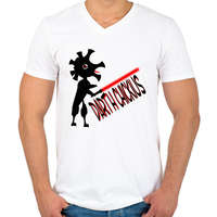 printfashion Star Wars Fan Art Darth Chicidus - Férfi V-nyakú póló - Fehér