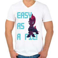 printfashion Shadow Tempest Menő Póni Ruci - Férfi V-nyakú póló - Fehér