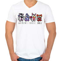 printfashion Among us - women's force - Férfi V-nyakú póló - Fehér