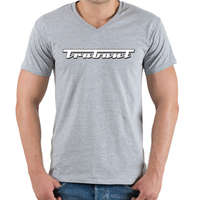 printfashion Trabant Logó 3D - Férfi V-nyakú póló - Sport szürke
