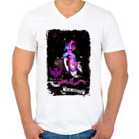 printfashion LIVE FEELING - Férfi V-nyakú póló - Fehér