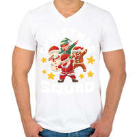printfashion Christmas squad - Férfi V-nyakú póló - Fehér