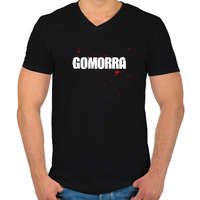 printfashion Gomorra series - Férfi V-nyakú póló - Fekete