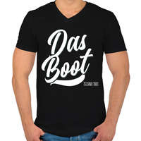 printfashion DAS BOOT - Férfi V-nyakú póló - Fekete