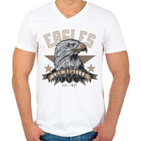 printfashion Sas 04 - Los Angeles Eagles - Férfi V-nyakú póló - Fehér