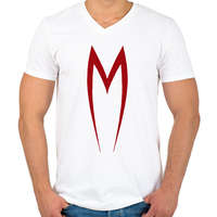 printfashion Mach 5 - Férfi V-nyakú póló - Fehér