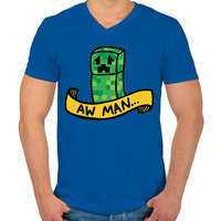 printfashion Aw man - Férfi V-nyakú póló - Királykék