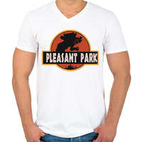 printfashion Fortnite Pleasant Park - Férfi V-nyakú póló - Fehér
