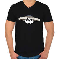 printfashion Pandaren - Férfi V-nyakú póló - Fekete