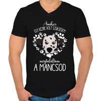 printfashion Megtaláltam a mancsod - Dalmata - Férfi V-nyakú póló - Fekete