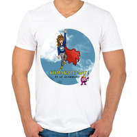 printfashion feltoltes - Férfi V-nyakú póló - Fehér