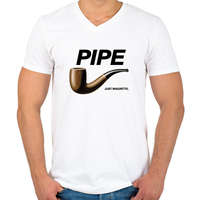 printfashion Pipe- Nike - Férfi V-nyakú póló - Fehér