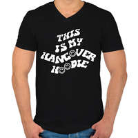 printfashion This is my hangover hoodie - Férfi V-nyakú póló - Fekete