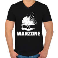 printfashion Warzone fejlövés - Férfi V-nyakú póló - Fekete