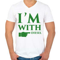 printfashion diesel.png - Férfi V-nyakú póló - Fehér