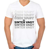 printfashion Ózdi vagy és Sinter vagy! - Férfi V-nyakú póló - Fehér