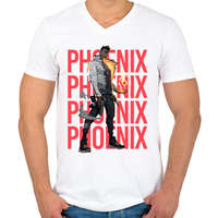 printfashion Valorant Phoenix - Férfi V-nyakú póló - Fehér