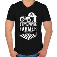 printfashion A legmenőbb farmer - Férfi V-nyakú póló - Fekete