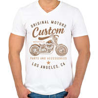 printfashion Motoros 04 - Original Motors - Férfi V-nyakú póló - Fehér