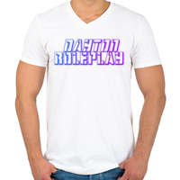 printfashion Dayton Roleplay - Férfi V-nyakú póló - Fehér