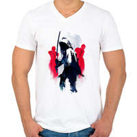 printfashion Michonne The Walking Dead - Férfi V-nyakú póló - Fehér