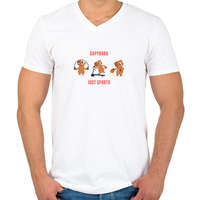 printfashion Capybara Just Sports - Férfi V-nyakú póló - Fehér
