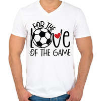 printfashion For the love of the game - Férfi V-nyakú póló - Fehér