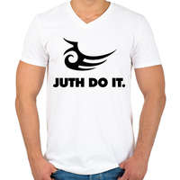 printfashion Mike Tyson Tattoo - Férfi V-nyakú póló - Fehér