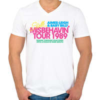 printfashion Tour 1989 - Férfi V-nyakú póló - Fehér