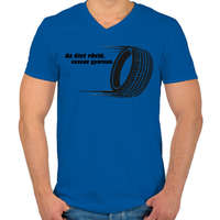 printfashion Az élet rövid - Férfi V-nyakú póló - Királykék