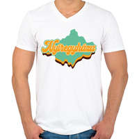 printfashion Nyíregyháza - Férfi V-nyakú póló - Fehér