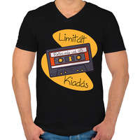 printfashion Retro mix vol 45 - Férfi V-nyakú póló - Fekete