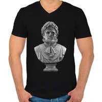 printfashion Napoleon - Férfi V-nyakú póló - Fekete