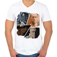 printfashion Best of Clint Eastwood - Férfi V-nyakú póló - Fehér