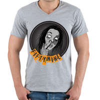 printfashion fuckofffiftynine-01.png - Férfi V-nyakú póló - Sport szürke