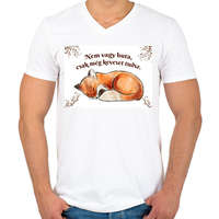 printfashion Kis Vuk - Nem vagy buta, csak még keveset tudsz. - Férfi V-nyakú póló - Fehér