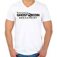 printfashion Tom Clancy's Ghost Recon Breakpoint - Férfi V-nyakú póló - Fehér